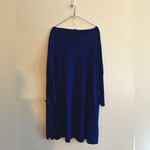 Blue COS dress with long sleeves